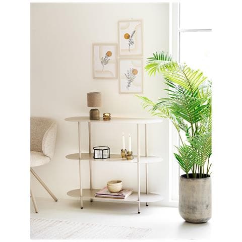 Set 2 Vasi Decorativi In Metallo Beige Anticato Vikasa Home - Foto 5