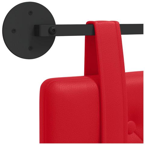 Testata appesa Rosso 130 x 55 x 5 cm Pelle Sintetica - Foto 9