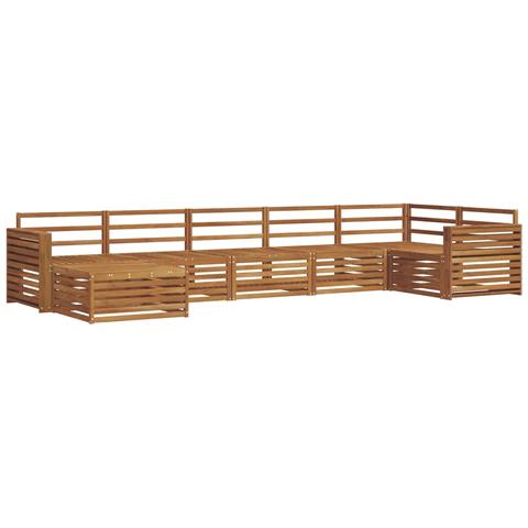 Set divani 7 pcs Naturale Legno di Acacia Massello - Foto 1