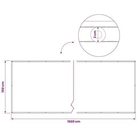 Schermo di Privacy per Balcone 1,5 x 15 m - Foto 6