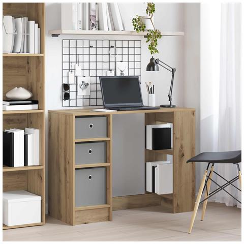 Scrivania Rovere artigianale 100 x 40 x 75 cm Legno multistrato - Foto 2