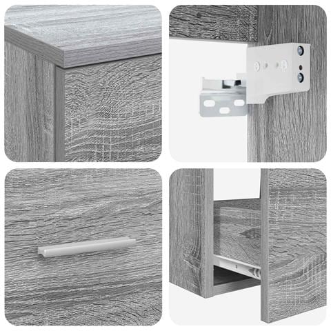 Set di mobili per il bagno 2 pz Sonoma grigio - Foto 2