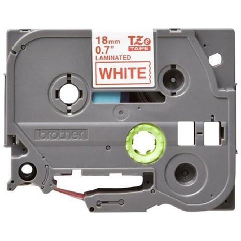 Nastro per Etichettatrice Formato 18 mm x 8 m Rosso su Bianco - Foto 2