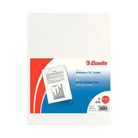 Busta a U Trasparente Polipropilene 22 x 30 cm 395901200 - Foto 1