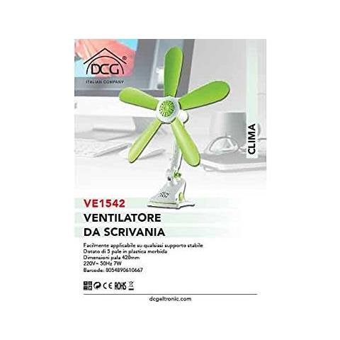 VE1542 Ventilatore da Tavolo Diametro 42 cm Colore Verde - Foto 1