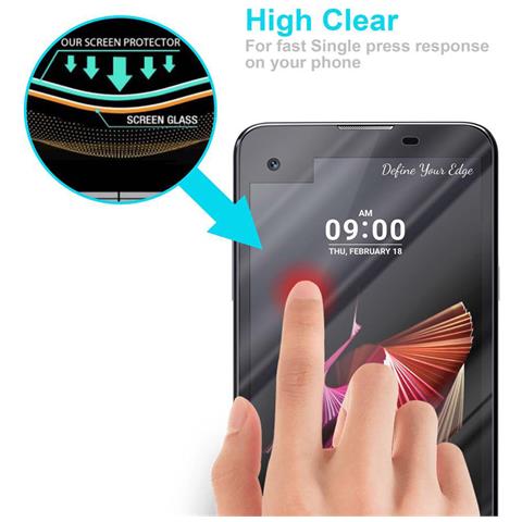 Pellicola Di Armatura Compatibile Con Lg X Screen In Elevata Trasparenza - Vetro Temperato (tempered) Di Protezione Del Display In Durezza 9h Con 3d Touch - Foto 8