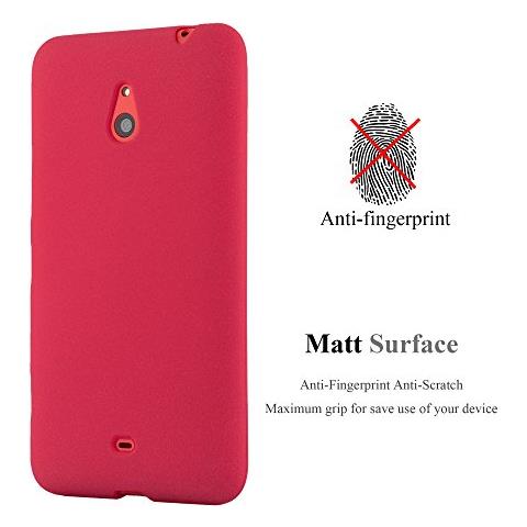 Custodia Compatibile Con Nokia Lumia 1320 In Frost Rosso - Coperchio Protettivo In Silicone Tpu Flessibile - Foto 2
