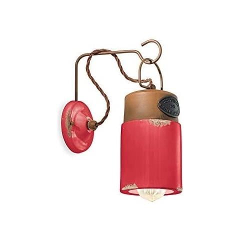 Industrial C1621, Applique, - Rosso - Foto 1
