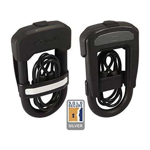 Dc D Lock 13mm X 14 X 7cm Hardened Steel + 5mm X 0.9m Cable + Cable Holder (silver Sold Secure)  - Foto 1