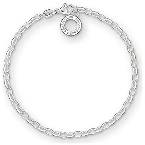 Charm Bracelet Charm Club 925 Dargento Delle Donne 155 - 16 Cm X0163-001-12-s - Foto 1