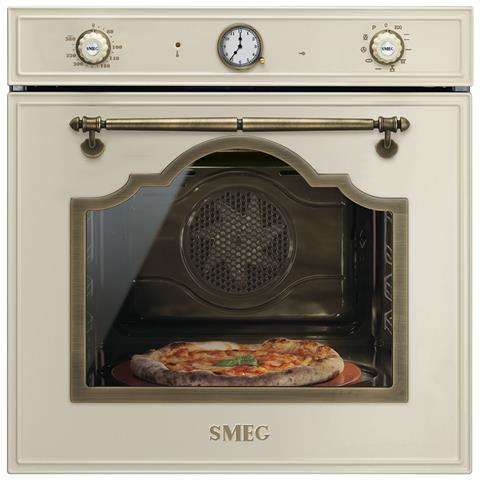 SMEG Forno Elettrico da Incasso Cortina SFP750POPZ Capacità 65 L Multifunzione Ventilato Potenza 3000 W Colore Panna