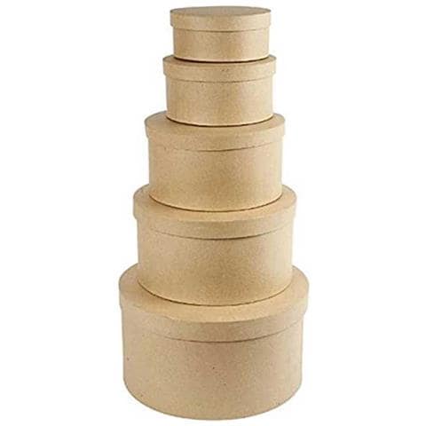 5 Scatole Rotonde Di Cartone Da 9 X 16,5 A 19 X 35,5 Cm - Foto 1