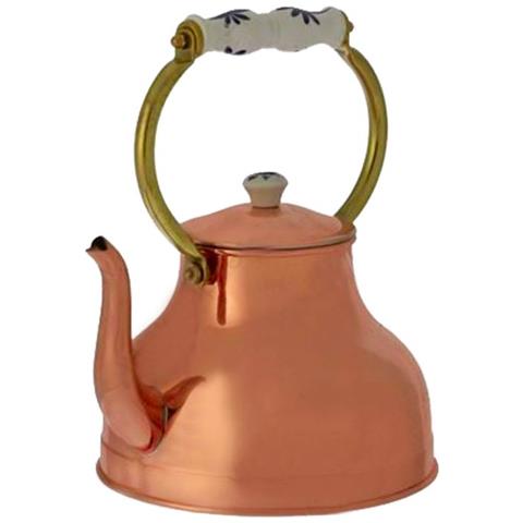 Teiera In Rame, Bollitore In Rame - Con Manico In Porcellana, 1,5l - Foto 2