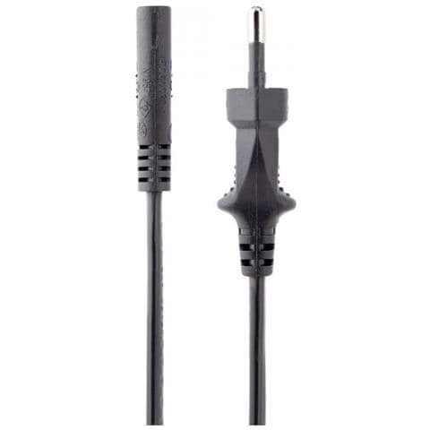Cavo di Alimentazione CA da 2m, Spina EuroPlug a C7, 2.5A-250V, 18AWG, Cavo Elettrico di Ricambio con spina italiana per Notebook / Stampanti /Monitor /Laptop, Cavo alimentazione bipolare - Foto 3