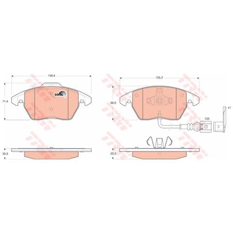 Pattini Freno Audi A3/vw Golf V -seat Leon (05-> Gdb1550 - Foto 1