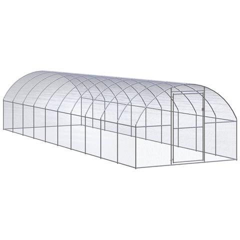 Gabbia per Polli da Esterno 3x10x2 m in Acciaio Zincato - Foto 1