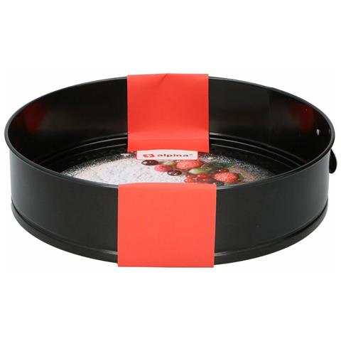 Stampo Per Torte Alpina Antiscivolo Rotondo Nero Acciaio Ø 28 X 6,7 Cm - Foto 3