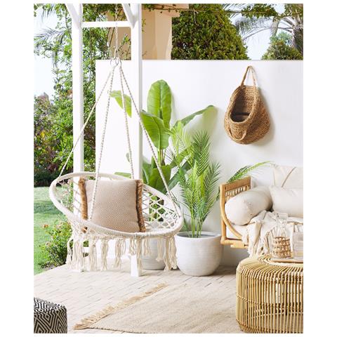 Sedia Sospesa Da Fissare Al Soffitto Gabella Cotone Bianco - Foto 8