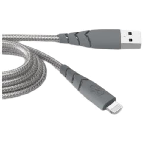 Cavo Ultra-rinforzato Usb /lightning 2.4a Resiste A 50 000 Flessioni 2m, Grigio - Foto 1