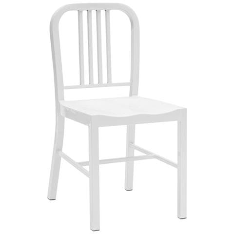 Set 2 Sedie Moderne Metallo Bianco Lucido 41x46x83 - Foto 1