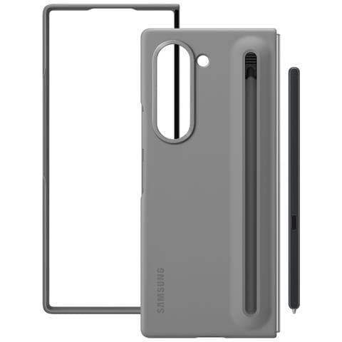 Cover Originale Galaxy Z Fold6 Con S Pen In Silicone, Grigio - Foto 2