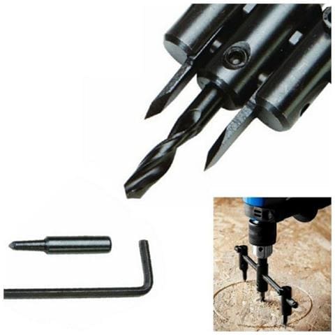 Punta Trapano Taglierina Circolare Guida Regolabile Taglio Foro Cartongesso 30cm - Foto 2