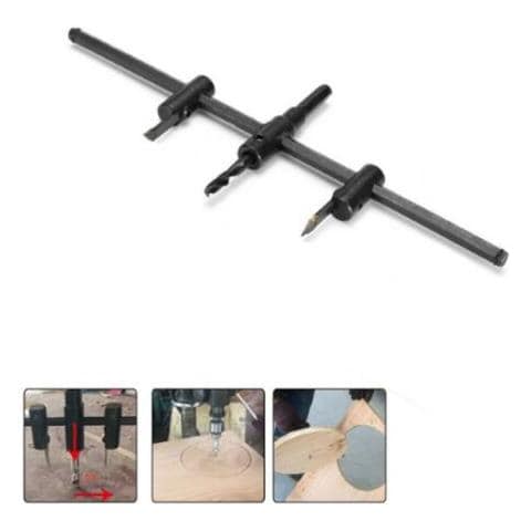 Punta Trapano Taglierina Circolare Guida Regolabile Taglio Foro Cartongesso 30cm - Foto 1