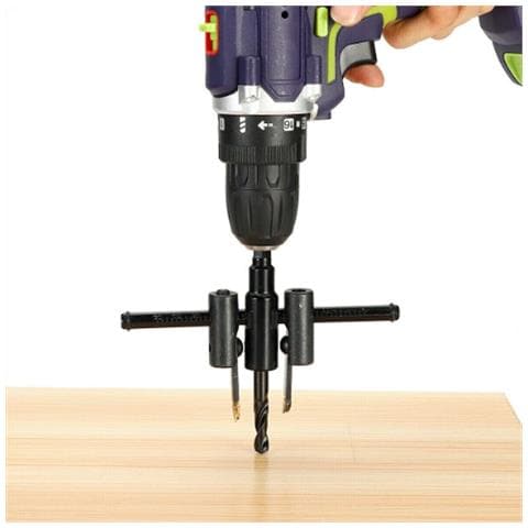 Punta Trapano Taglierina Circolare Guida Regolabile Taglio Foro Cartongesso 30cm - Foto 5