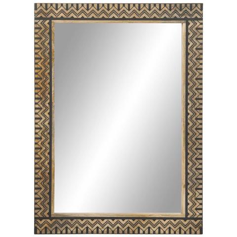 Specchio Da Bagno 50x70 Cm In Legno Massello Di Mango E Vetro - Foto 2