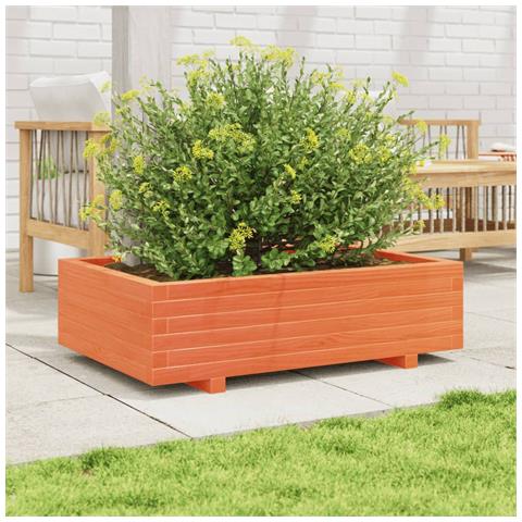 Fioriera Giardino Marrone Cera 90x60x26,5cm Legno Massello Pino - Foto 3