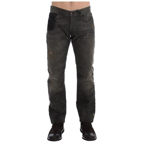 Jeans In Denim Di Cotone Normale Con Lavaggio Grigio - W34 - Foto 1