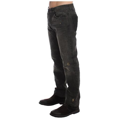 Jeans In Denim Di Cotone Normale Con Lavaggio Grigio - W34 - Foto 2