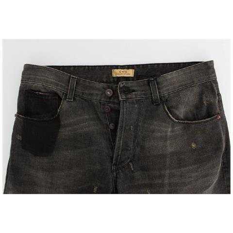 Jeans In Denim Di Cotone Normale Con Lavaggio Grigio - W34 - Foto 5