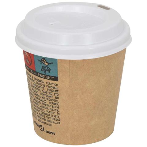 Coperchi Tazze Da Caffè Carta 60mm 4oz 1000 Pz Plastica Bianca - Foto 2