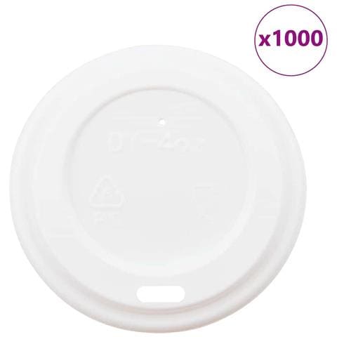 Coperchi Tazze Da Caffè Carta 60mm 4oz 1000 Pz Plastica Bianca - Foto 1