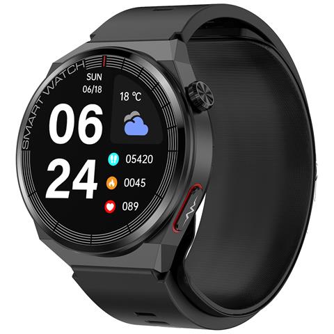 Smartwatch, Elettrocardiogramma Ecg, Pressione Sanguigna, Frequenza Cardiaca, Ossigeno Nel Sangue Black - Foto 1