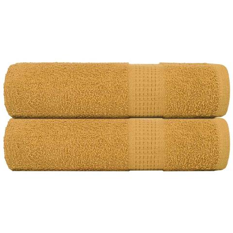 Asciugamani 2 Pz Oro 50x100 Cm 360 G/m 100% Cotone - Foto 1