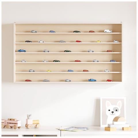 Teca Da Collezione In Legno Con 6 Ripiani 100x8,5x55 Cm - Foto 3