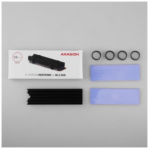 CLR-M2L10 sistema di raffreddamento per computer M. 2 NVMe SSD, Unità allo stato solido Dissipatore di calore /Radiatore Nero 1 pz - Foto 2