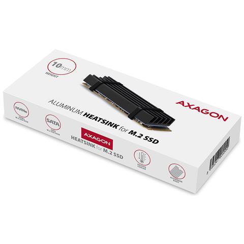 CLR-M2L10 sistema di raffreddamento per computer M. 2 NVMe SSD, Unità allo stato solido Dissipatore di calore /Radiatore Nero 1 pz - Foto 7