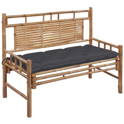 Lusso Casadino -  Panca Da Giardino Con Cuscino 120 Cm In Bambù - Foto 2