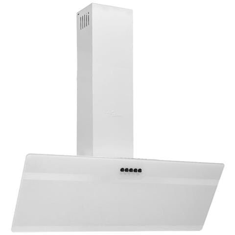 Lusso Casadino -  Cappa A Parete 90 Cm In Acciaio E Vetro Temperato Bianco - Foto 1