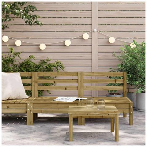 Lusso Casadino - Divani Senza Braccioli Da Giardino 2pz Legno Di Pino Impregnato - Foto 2