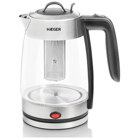 EK-22F. 020A bollitore elettrico 1,8 L 2200 W Grigio, Trasparente - Foto 1