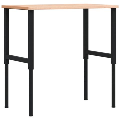 Banco da Lavoro 100x60x(71,5-98) cm Legno Faggio Rettangolare - Foto 1