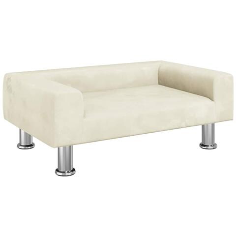 Lettino per Cani Crema 70x45x26,5 cm in Velluto - Foto 1