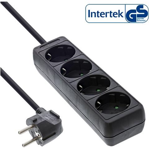 Multipresa 4x Shucko, cavo 5m,, nero - Foto 1