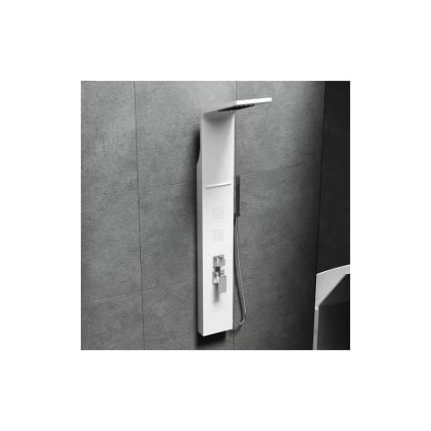 Colonna Doccia Pannello Idromassaggio Effetto Cascata Yh8122 Madrid - Bianco - Foto 2