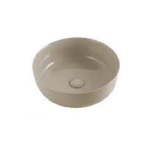 Lavabo Bacinella D'appoggio Tondo D33 Cm In Ceramica Sabbia - Foto 1