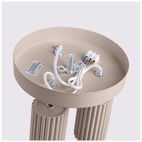 Lampada Da Soffitto Karbon 2 Taupe Sl. 1768 - Minimalist Lampada A Soffitto Talpa 18x19.5x19.5 Cm - Foto 8